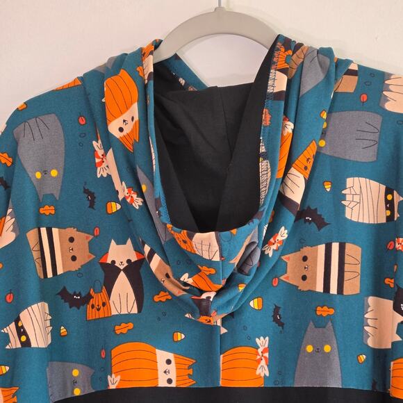 Lula Roe Halloween Cats Hooded Shirt. Size XL. - Picture 7 of 9